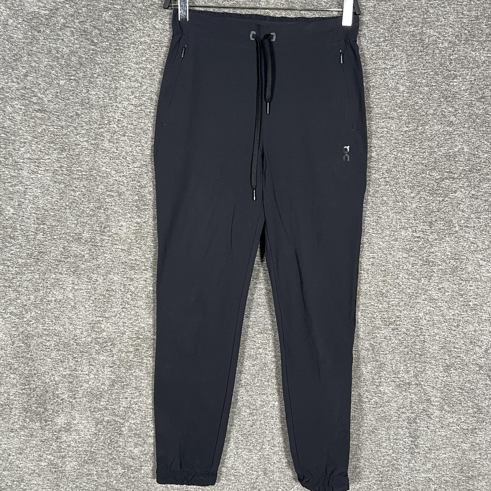 On Active Pants Womens XS Black Jogger‎ Tapered Athletic Zip Pockets Running